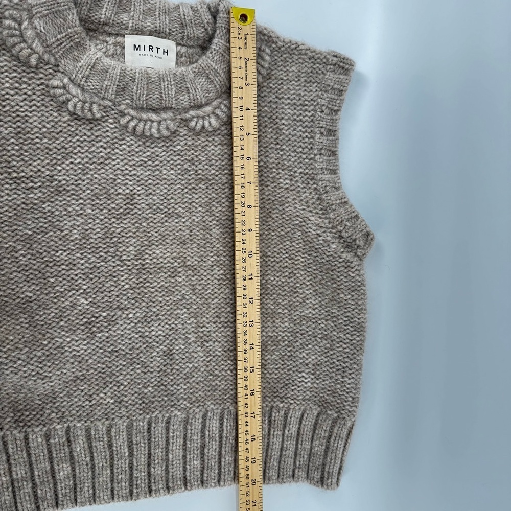 NWOT Mirth baby alpaca wool shell vest in graham cracker szL minimalist feminine - Picture 9 of 10